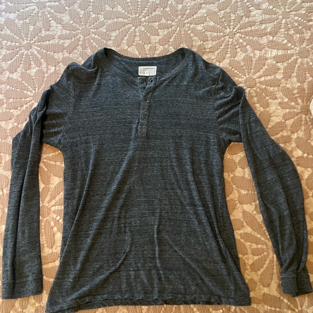 Current/Elliot Long Sleeve Henley Top